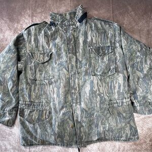 Vintage Smokey Branch M65 Cold Weather Field Jacket Military Camo w/ liner 2XL